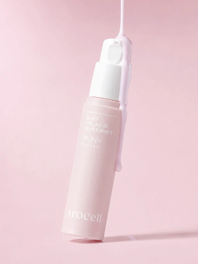 Лёгкая солнцезащитная эссенция с коллагеном Arocell Super Collagen Sun Essence