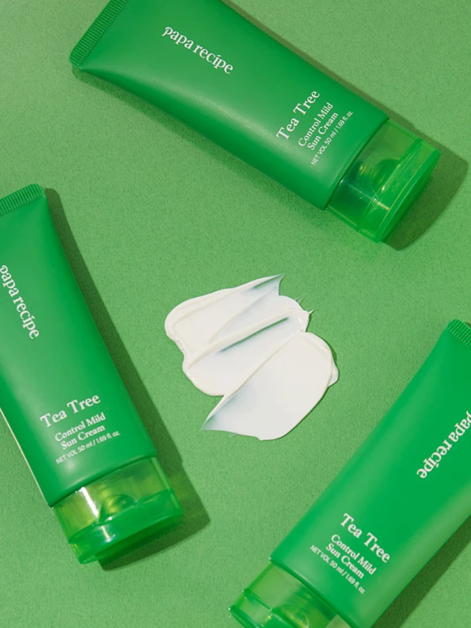 Солнцезащитный крем с экстрактом чайного дерева Papa Recipe Tea Tree Control Mild Sun Cream SPF50+ PA++++ Солнцезащитный крем с экстрактом чайного дерева Papa Recipe Tea Tree Control Mild Sun Cream SPF50+ PA++++