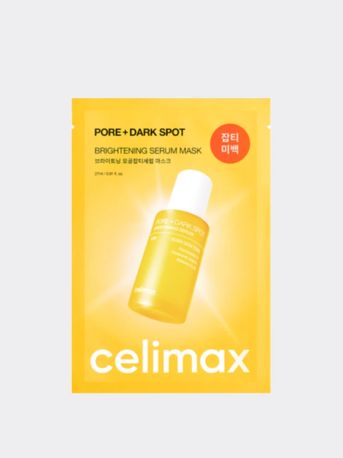 Осветляющая тканевая маска с ниацинамидом Celimax Pore+dark Spot Brightening Serum Mask