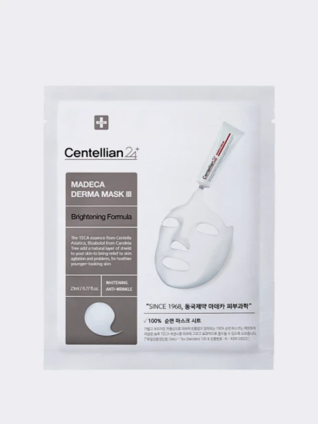 Тканевая маска для сияния и ровного тона Centellian24 Madeca Derma Mask III Brightening Formula