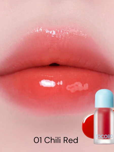 Оттеночное масло-плампер для губ TOCOBO Juicy Berry Plumping Lip Oil 01 Chill Red