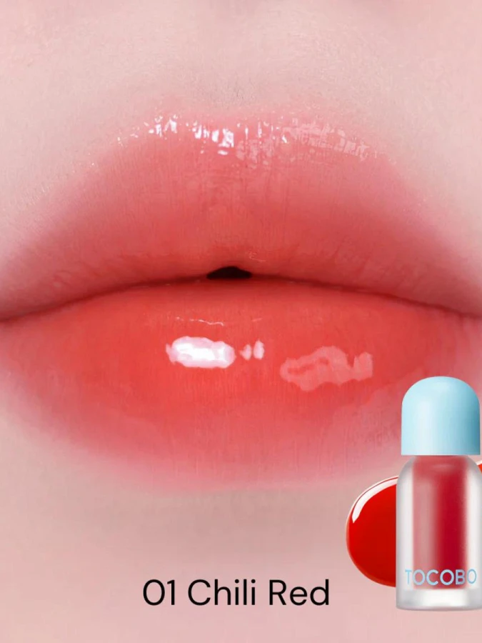 Оттеночное масло-плампер для губ TOCOBO Juicy Berry Plumping Lip Oil 01 Chill Red