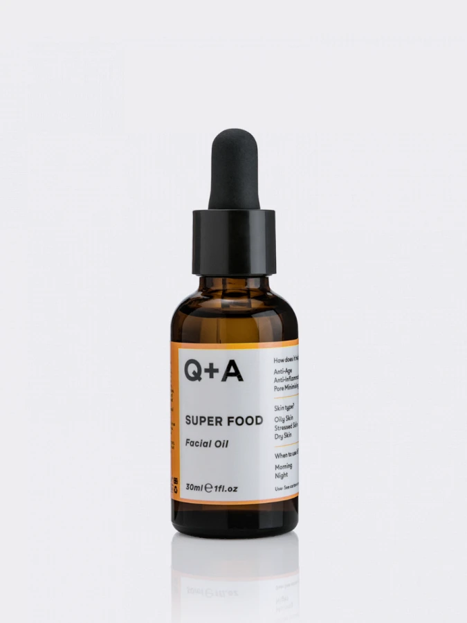 Питательное масло для лица с витаминным комплексом Q+A Super Food Facial Oil
