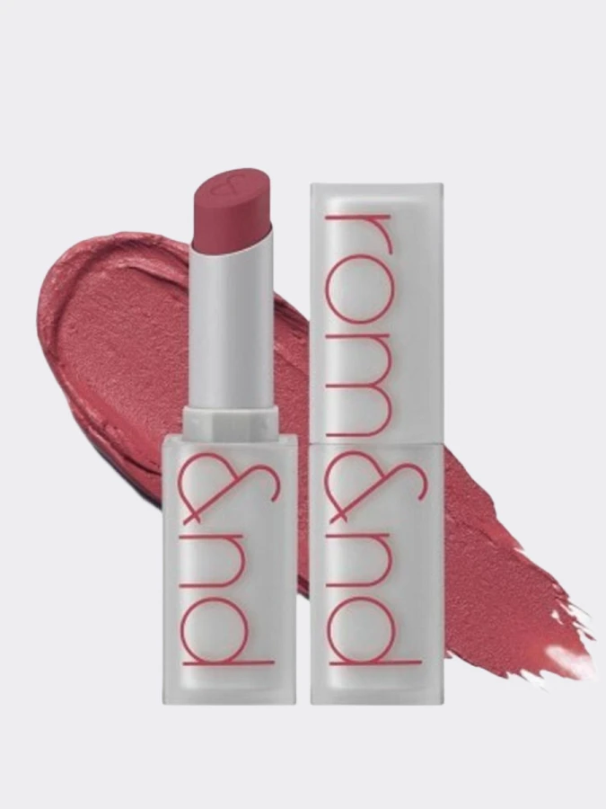 Мягкая кремовая помада в пыльном розовом оттенке rom&nd Zero Matte Lipstick 01 Dusty Pink