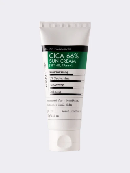 Cолнцезащитный крем с экстрактом центеллы MAXI Derma Factory Cica 66% Sun Cream SPF40 PA+++ Cолнцезащитный крем с экстрактом центеллы MAXI Derma Factory Cica 66% Sun Cream SPF40 PA+++
