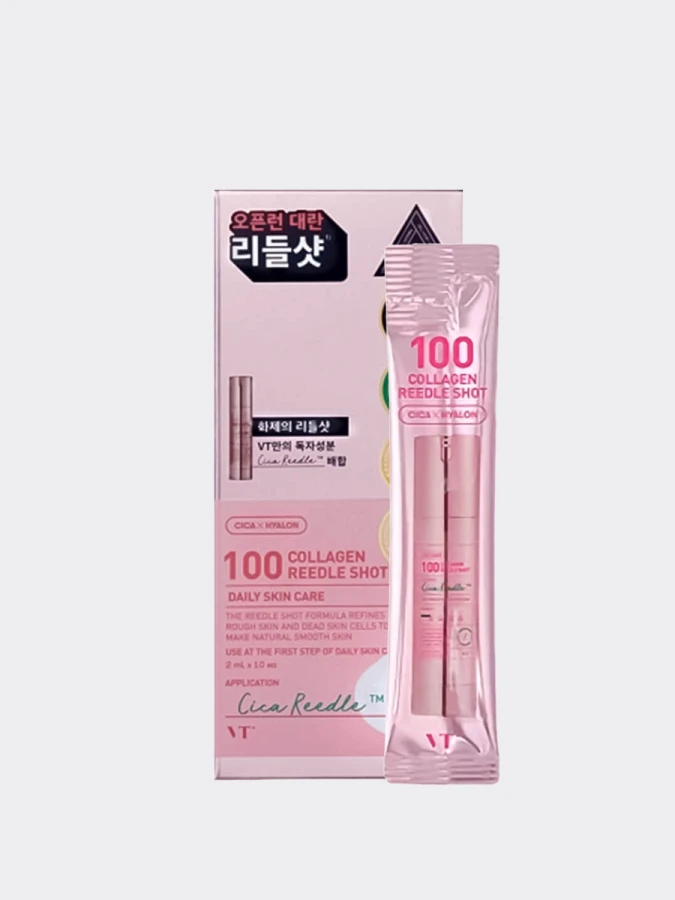 Сет стиков-саше с сывороткой-бустером со спикулами и коллагеном VT Collagen Reedle Shot 100 Stick Pouch Set