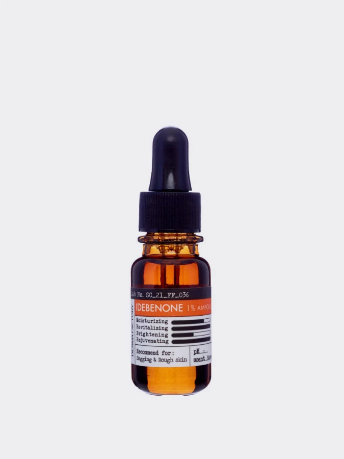 Антиоксидантная ампула для восстановления упругости с идебеноном Derma Factory Idebenone 1% Ampoule