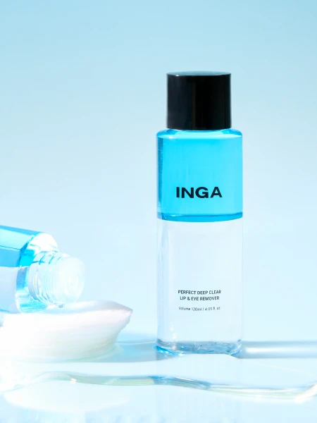 Двухфазная жидкость для снятия макияжа INGA Perfect Deep Clear Lip&Eye Remover