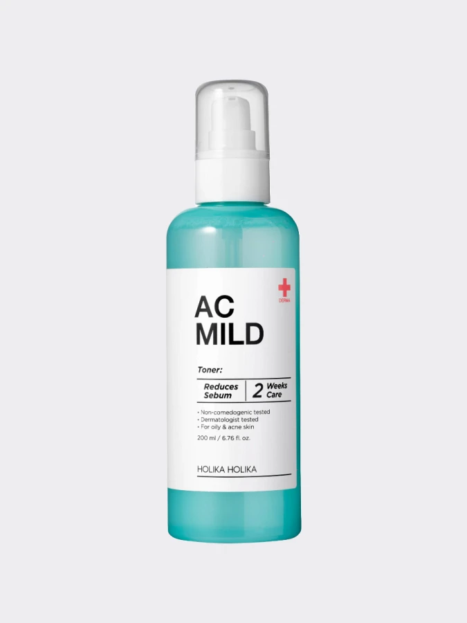 Противовоспалительный тонер для лица с растительными экстрактами HOLIKA HOLIKA AC Mild Toner