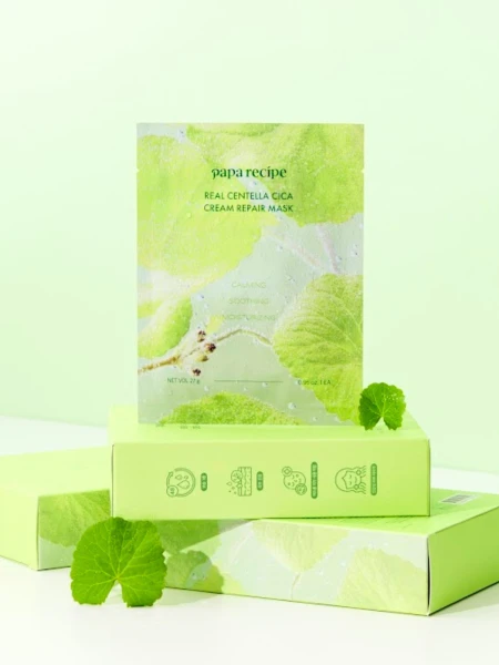 Набор восстанавливающих тканевых масок с экстрактом центеллы Papa Recipe Real Centella Cica Cream Repair Mask Набор восстанавливающих тканевых масок с экстрактом центеллы Papa Recipe Real Centella Cica Cream Repair Mask