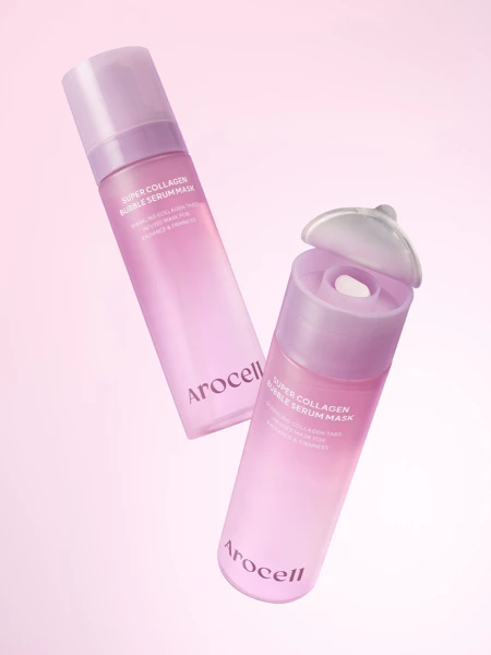 Пузырьковая маска-сыворотка с коллагеном и ПДРН Arocell Super Collagen Bubble Serum Mask