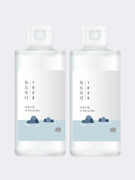 Набор увлажняющих средств для лица с морской водой Round Lab 1025 Dokdo Toner + Lotion Special Set Набор увлажняющих средств для лица с морской водой Round Lab 1025 Dokdo Toner + Lotion Special Set