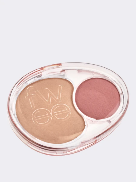 Двойные мягкие румяна с муссовой текстурой fwee Mellow Dual Blush RS02 Humming Talk