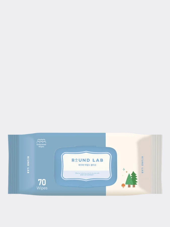 Детские влажные салфетки с керамидами Round Lab Baby Mild Wet Wipes