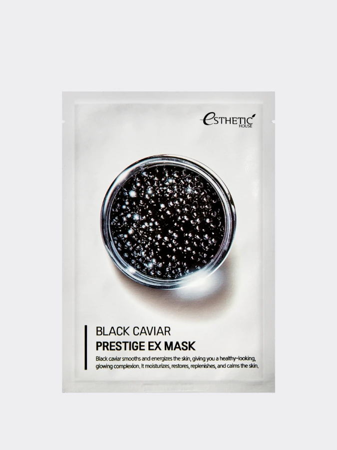 Тканевая маска для лица с черной икрой ESTHETIC HOUSE Black Caviar Prestige EX Mask