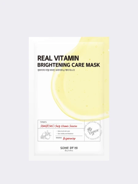 Осветляющая тканевая маска для с витамином С и Е Some By Mi Real Vitamin Brightening Care Mask Осветляющая тканевая маска для с витамином С и Е Some By Mi Real Vitamin Brightening Care Mask