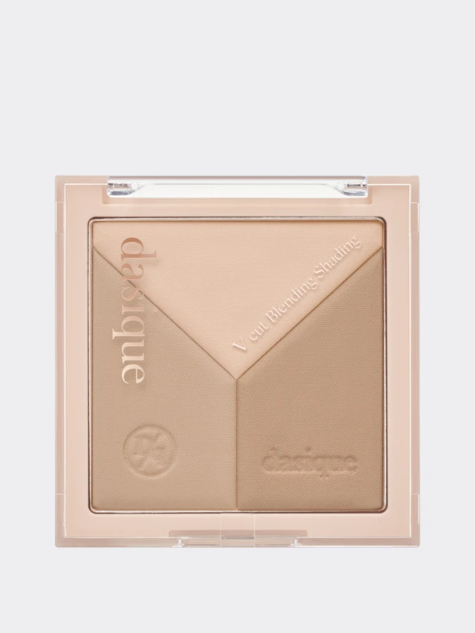 Сухая палетка-корректор для контуринга в теплых оттенках Dasique V Cut Blending Shading #01 Warm Blending