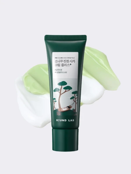 Успокаивающий крем для лица с экстрактом сосны и центеллы Round Lab Pine Calming Cica Cream Plus