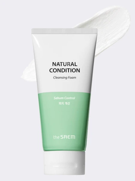 Себорегулирующая пенка для умывания The Saem Natural Condition Cleansing Foam Sebum Control