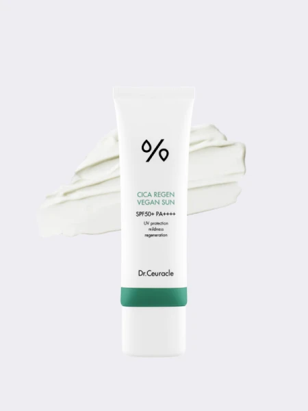 Солнцезащитный веганский крем с центеллой Dr.Ceuracle Cica Regen Vegan Sun SPF 50+ PA++++