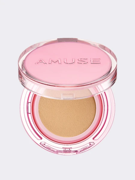 Тональный кушон с сияющим финише AMUSE Dew Power Vegan Cushion SPF 50+ PA++++ 03 Honey Тональный кушон с сияющим финише AMUSE Dew Power Vegan Cushion SPF 50+ PA++++ 03 Honey