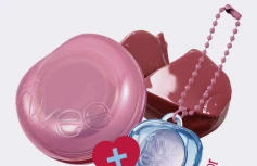 Набор: Оттеночное желе для губ и щёк + брелок fwee Lip&Cheek Glowy Jelly Pot JS01 Rosy Glaze Keyring Set