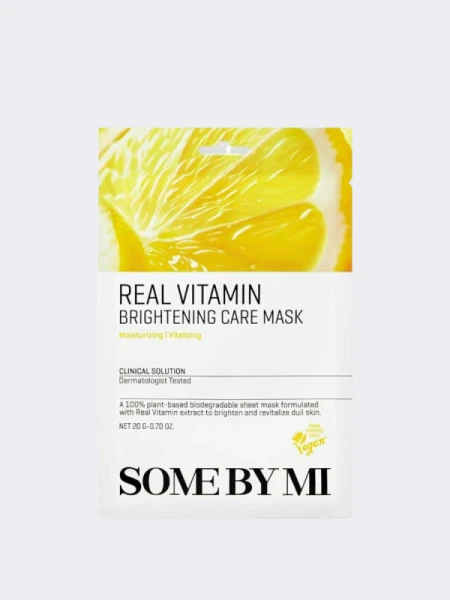 Осветляющая тканевая маска для с витамином С и Е Some By Mi Real Vitamin Brightening Care Mask