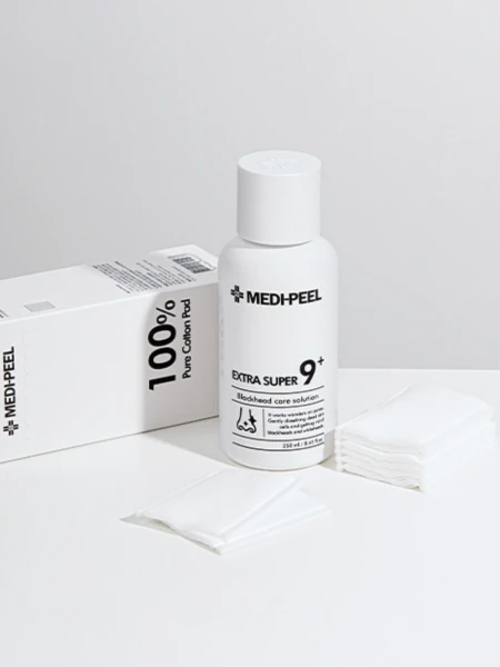 Очищающая жидкость-маска для очищения сальных нитей MEDI-PEEL Extra Super 9+ Cotton Pad