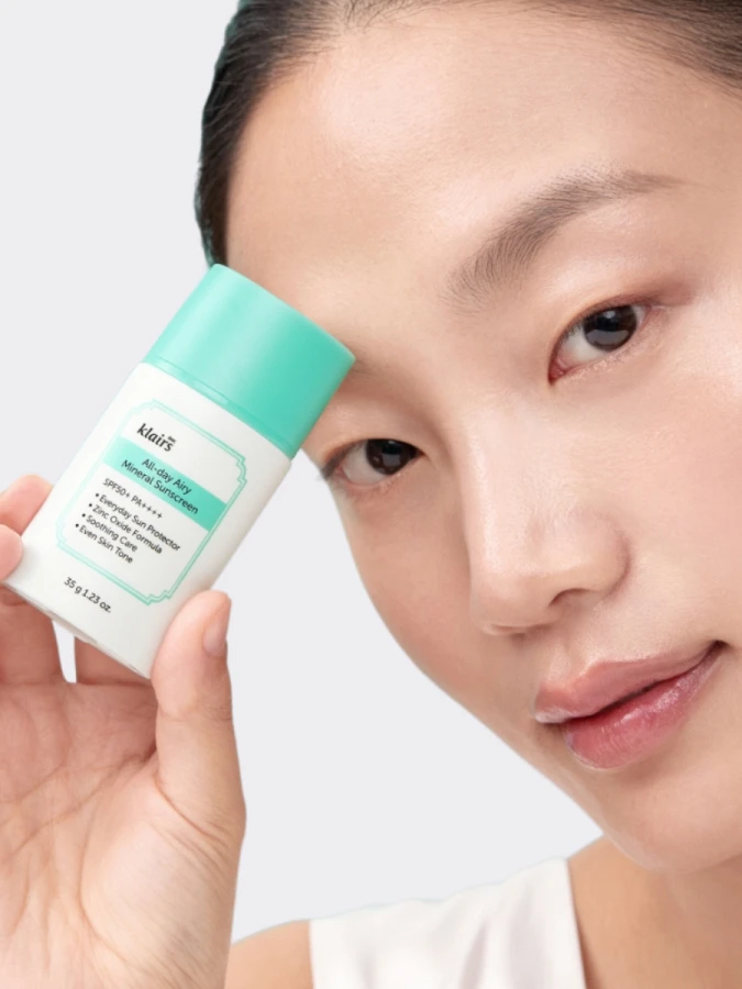 Лёгкий минеральный солнцезащитный крем Dear, Klairs All-day Airy Mineral Sunscreen SPF50 PA++++