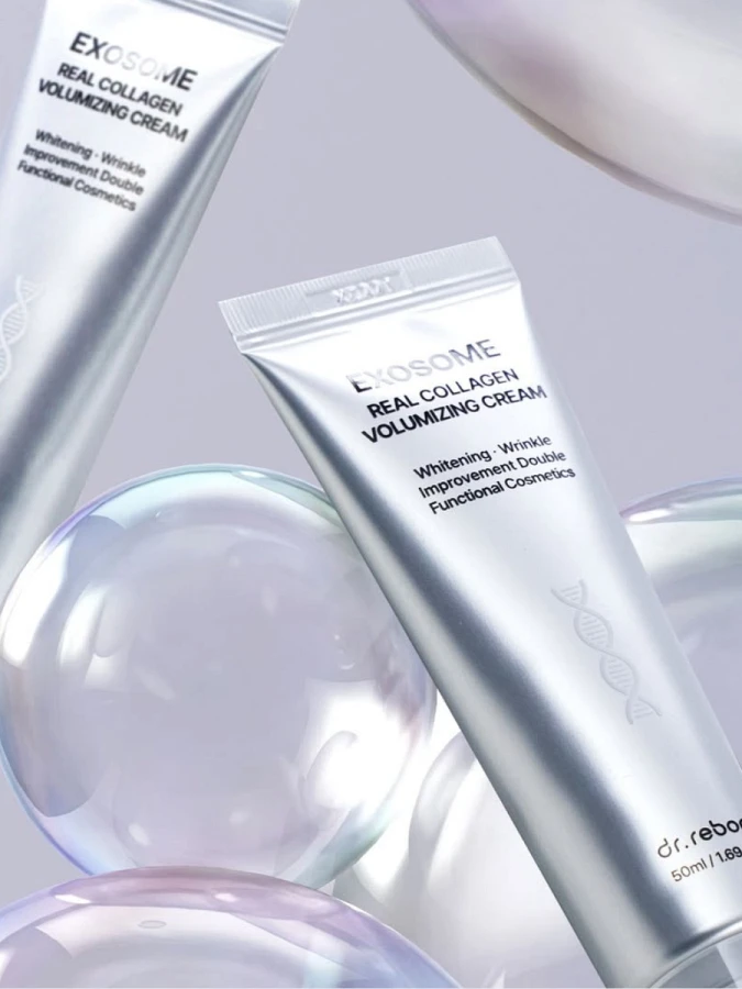 Укрепляющий крем для лица с экзосомами и бакучиолом DR.REBORN Exosome Real Collagen Volumizing Cream