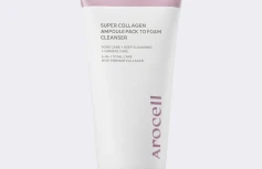 Очищающая маска-пенка с коллагеном Arocell Super Collagen Ampoule Pack To Foam