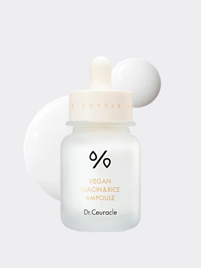 Осветляющая ампульная сыворотка с рисовым экстрактом Dr.Ceuracle Vegan Niacin & Rice Ampoule