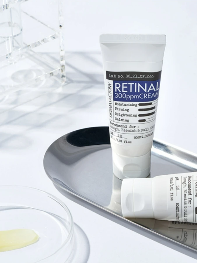 Мягкий разглаживающий ночной крем для лица с ретиналем Derma Factory Retinal 300ppm Cream