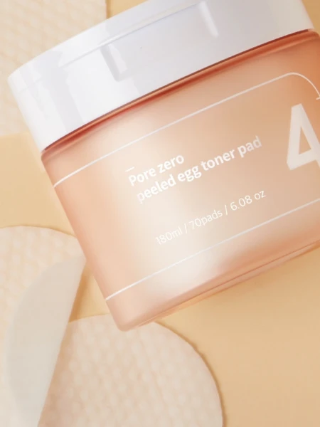 Себорегулирующие тонер-пэды для сужения пор Numbuzin No.4 Pore Zero Peeled Egg Toner Pad Себорегулирующие тонер-пэды для сужения пор Numbuzin No.4 Pore Zero Peeled Egg Toner Pad