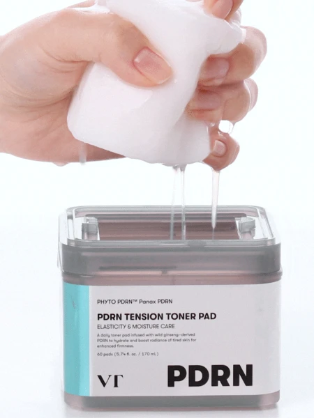 Восстанавливающие тонер-диски с ПДРН для сияния кожи VT PDRN Tension Toner Pad