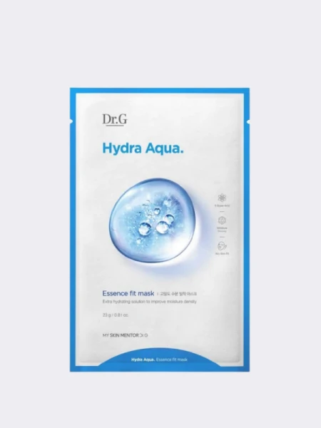 Увлажняющая тканевая маска с гиалуроновой кислотой и витамином С DR.G Hydra Aqua Essence Fit Mask Увлажняющая тканевая маска с гиалуроновой кислотой и витамином С DR.G Hydra Aqua Essence Fit Mask