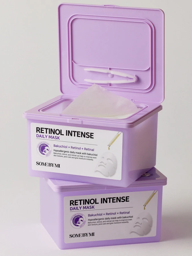 Набор разглаживающих тканевых масок для лица с ретинолом Some By Mi Retinol Intense Daily Mask