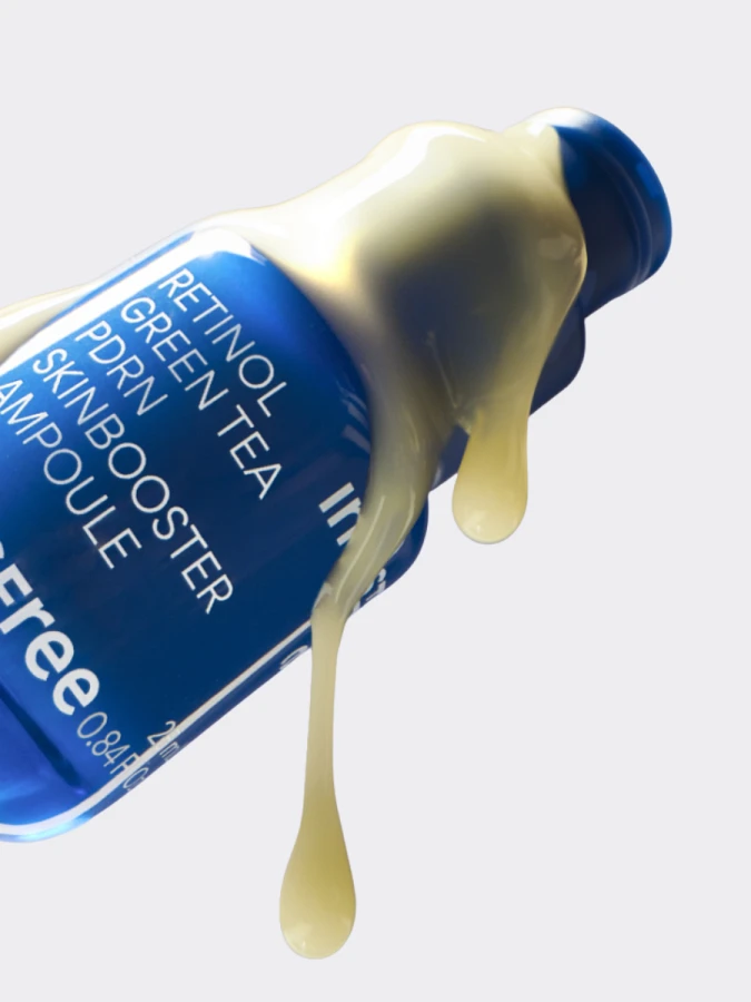 Укрепляющая сыворотка-бустер с ретинолом и ПДРН innisfree Retinol Green Tea PDRN Skinbooster Ampoule