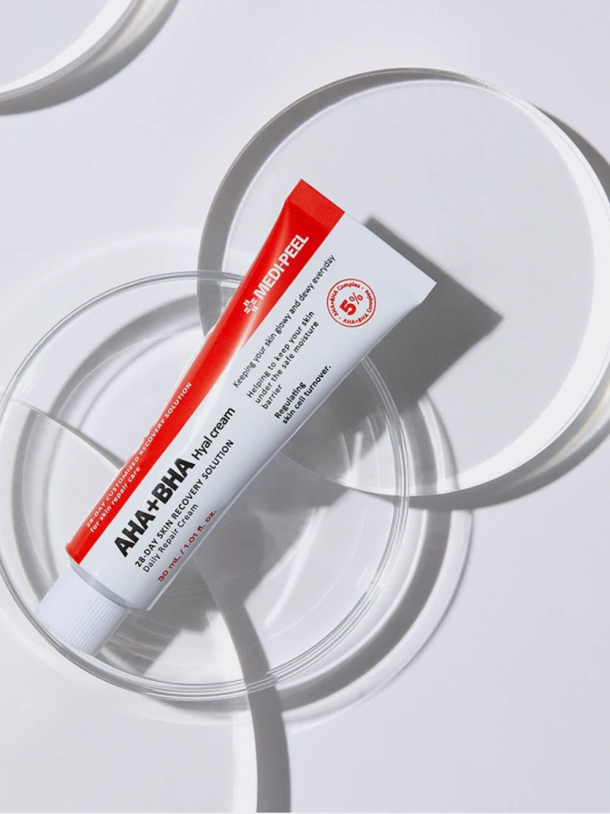 Обновляющий крем для лица с кислотами MEDI-PEEL AHA BHA 28 Days Hyal Cream
