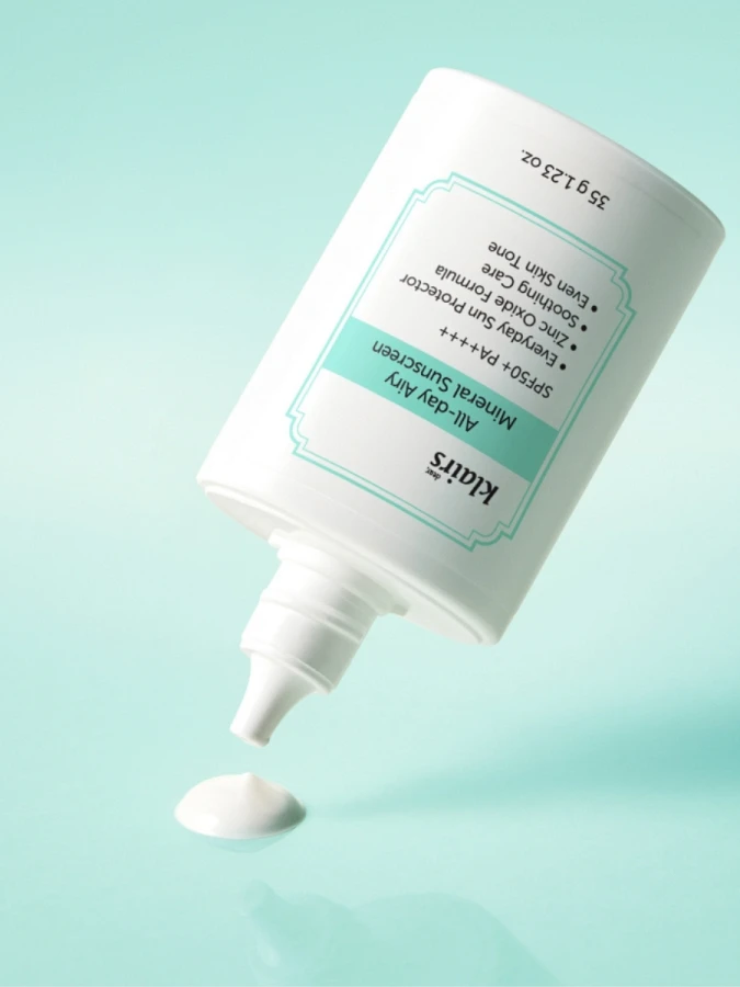 Лёгкий минеральный солнцезащитный крем Dear, Klairs All-day Airy Mineral Sunscreen SPF50 PA++++