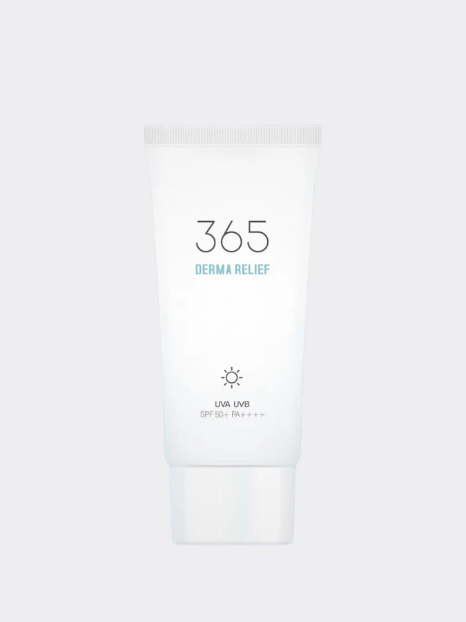 Успокаивающий солнцезащитный крем с растительными экстрактами Round Lab Derma Relief Sun Cream SPF50+ PA++++