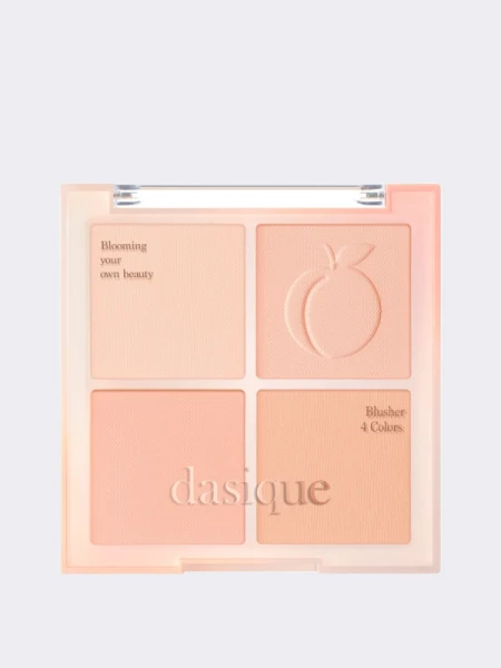 Палетка спрессованных румян в персиковых оттенках Dasique Blending Mood Cheek #03 Peach Blending