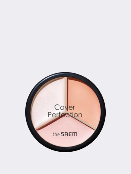 Палетка кремовых корректоров The Saem Cover Perfection Triple Pot Concealer 05 Dark Up Beige Палетка кремовых корректоров The Saem Cover Perfection Triple Pot Concealer 05 Dark Up Beige