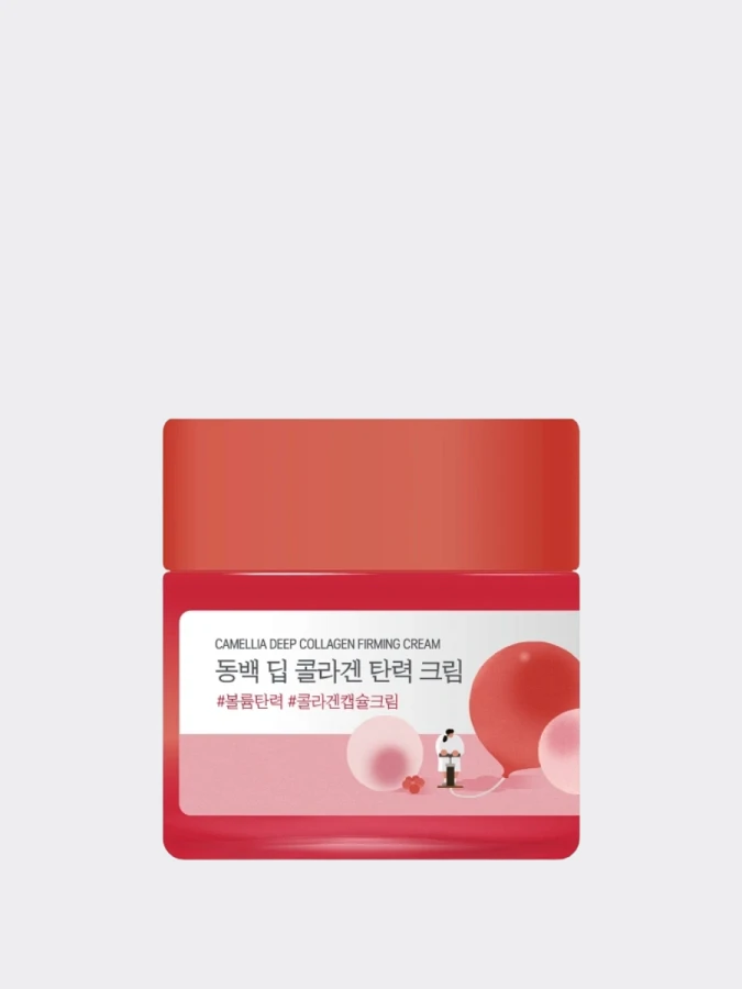 Укрепляющий крем для лица с экстрактом камелии Round Lab Camellia Deep Collagen Firming Cream