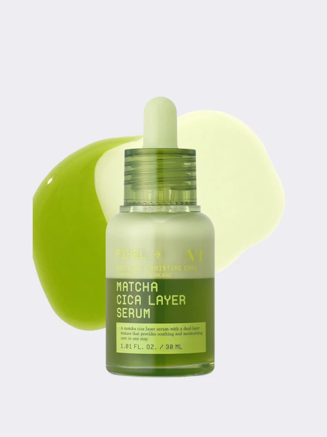 Успокаивающая двухфазная сыворотка с матчей и экстрактом центеллы VT Matcha Cica Layer Serum