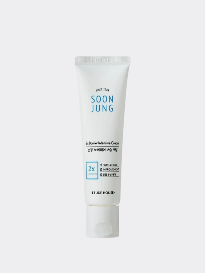Восстанавливающий крем для чувствительной кожи лица Etude House Soon Jung 2x Barrier Intensive Cream