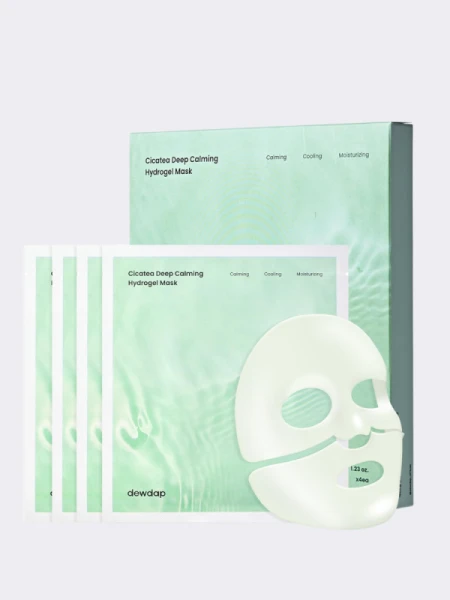 Набор успокаивающих гидрогелевых масок с центеллой dewdap Cicatea Deep Calming Hydrogel Mask