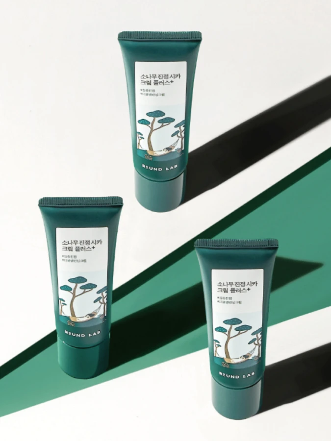 Успокаивающий крем для лица с экстрактом сосны и центеллы Round Lab Pine Calming Cica Cream Plus