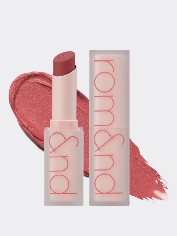 Мягкая кремовая помада в нейтральном нюдовом оттенке rom&nd Zero Matte Lipstick 07 Envy Me