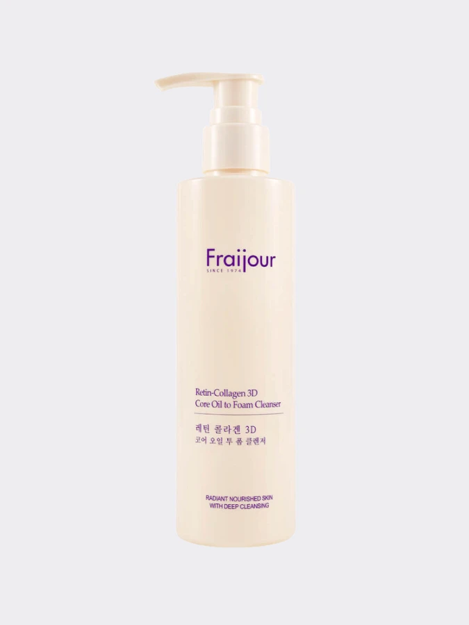 Гидрофильное масло-пенка с коллагеном и ретинолом Fraijour Retin-Collagen 3D Core Oil to Foam Cleanser